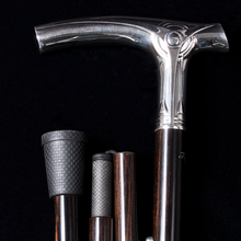 画像をギャラリービューアに読み込む, Silver plated stick ファイエ 折りたたみ式 シルバーメッキ ステッキ fay22