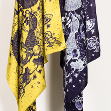 画像をギャラリービューアに読み込む, Michael Cailloux シルクスカーフ mic-21 74cm