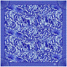 画像をギャラリービューアに読み込む, Michael Cailloux シルクスカーフ mic-75 78cm